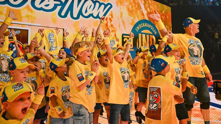 John Cena surround by children